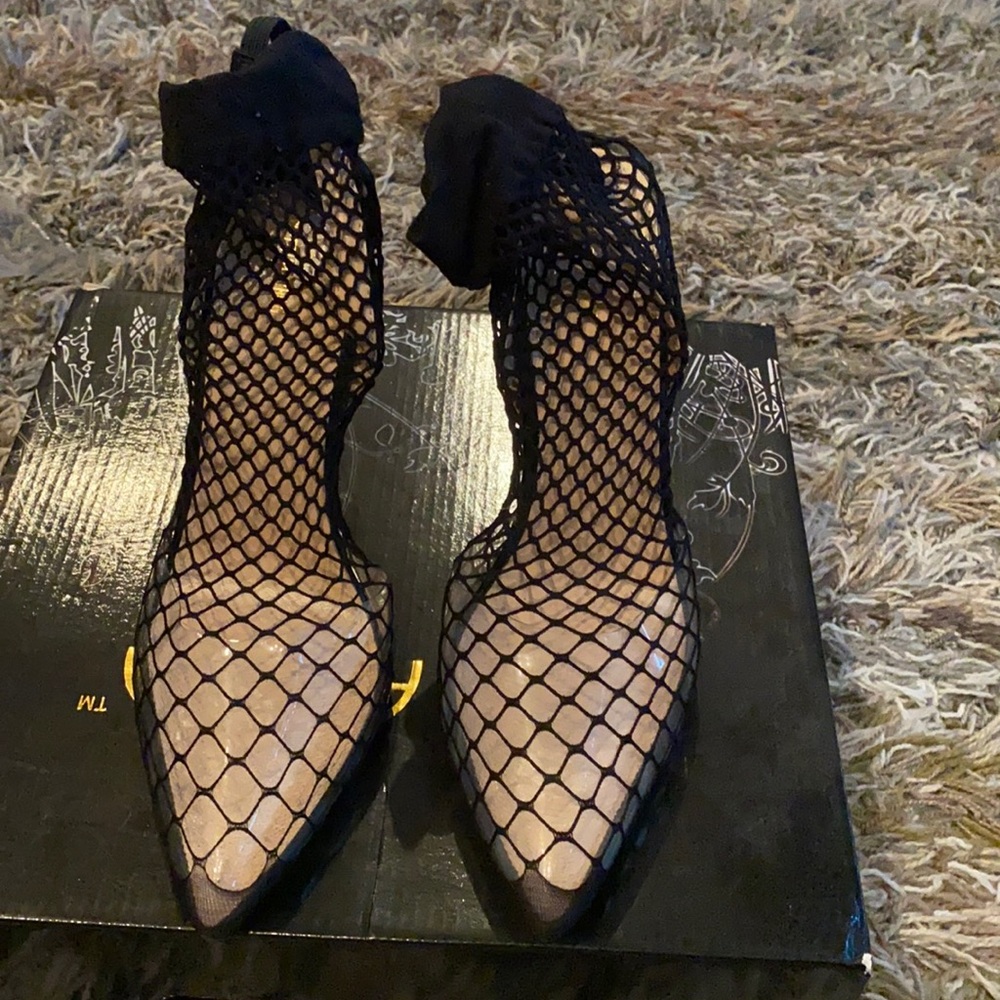 Fishnet heels